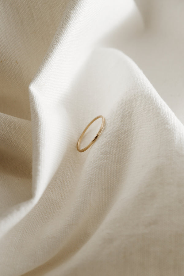 handmade stacking ring | recycled gold stacking ring | Minimalist stacking ring | skinny gold ring | Solid gold ring | eco jewellery 
