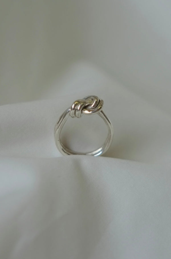 Double Knot Ring made from recycled silver - Studio Adorn Jewellery Norwich