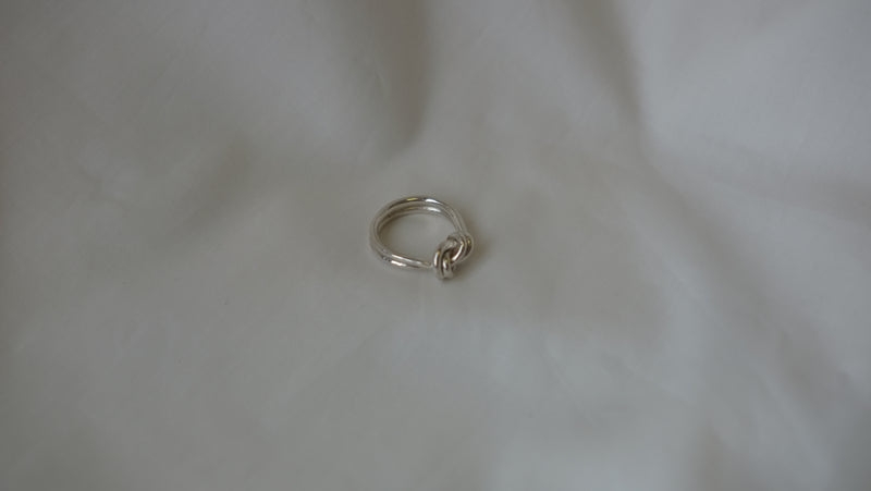 Double Knot Ring made from recycled silver - Studio Adorn Jewellery Norwich