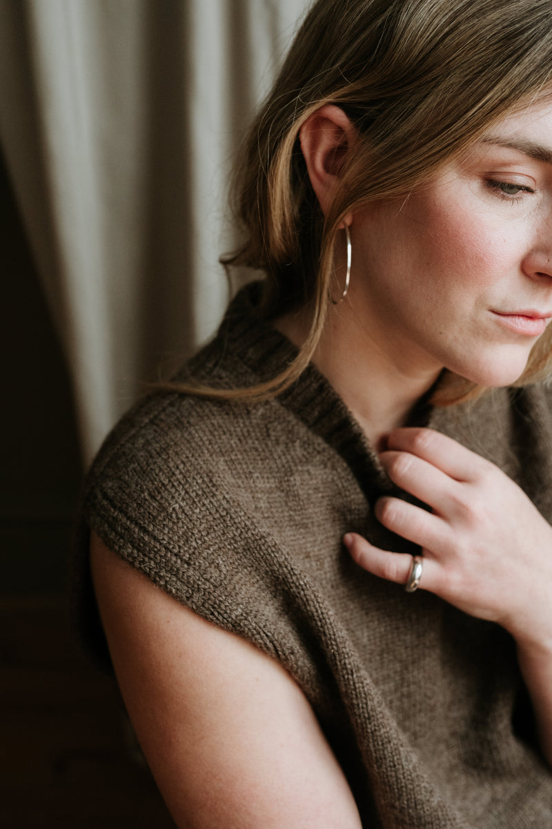 Recycled Sterling Silver Big Hoops - Square Wire | Studio Adorn Jewellery UK