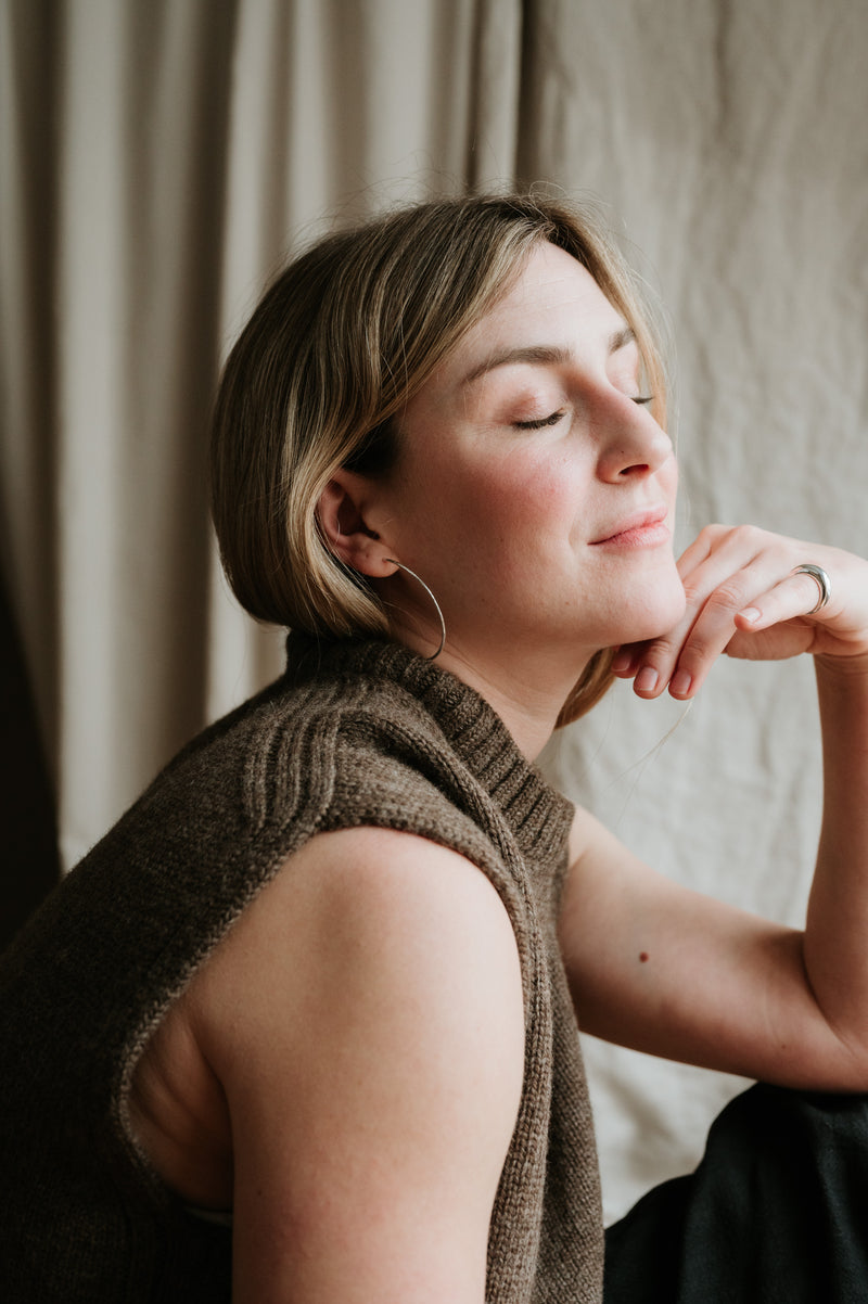 Recycled Sterling Silver Big Hoops - Round Wire | Studio Adorn Jewellery UK