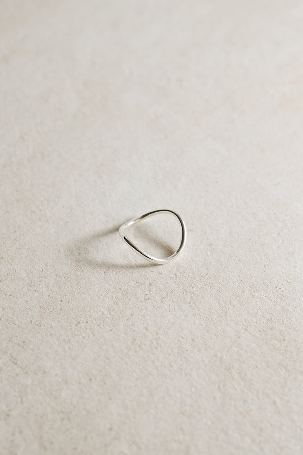 Recycled Sterling Silver Chunky Wave Ring | Studio Adorn Jewellery UK