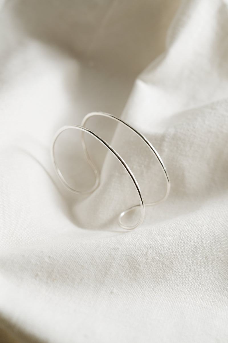 Recycled Sterling Silver Open Gap Bracelet | Studio Adorn Jewellery UK