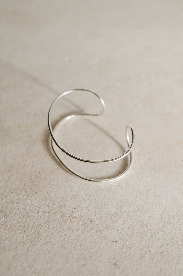 Recycled Sterling Silver Open Gap Bracelet | Studio Adorn Jewellery UK