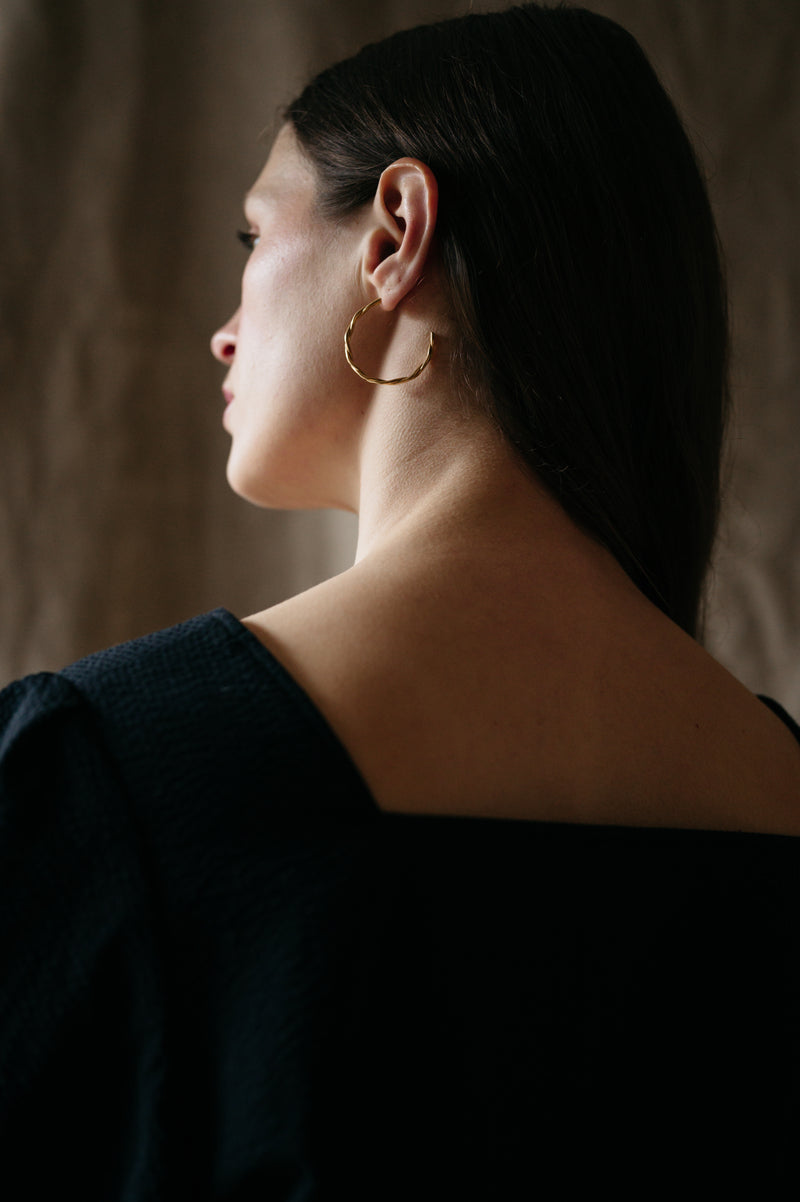 gold vermeil hoop earrings