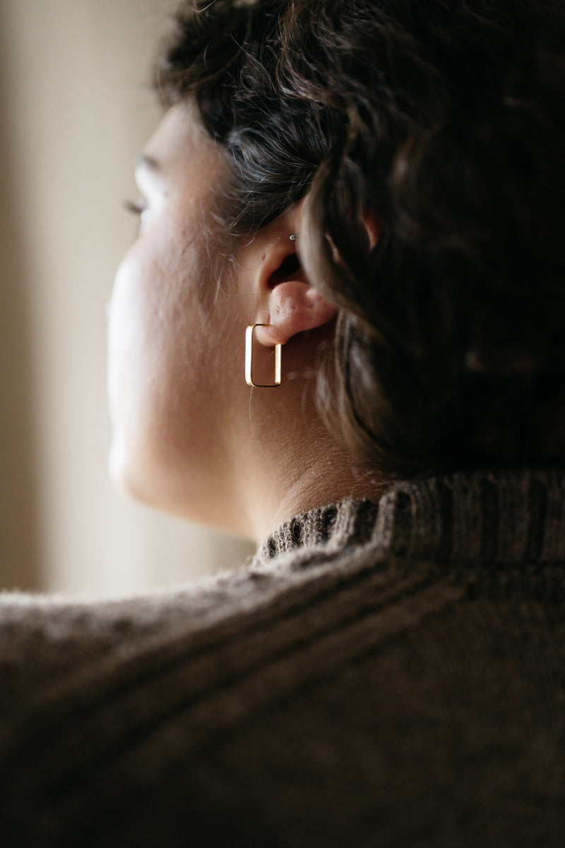 handmade gold hoops