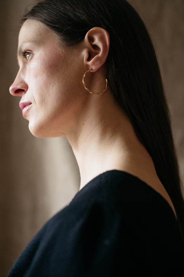 gold plated hoop earrings