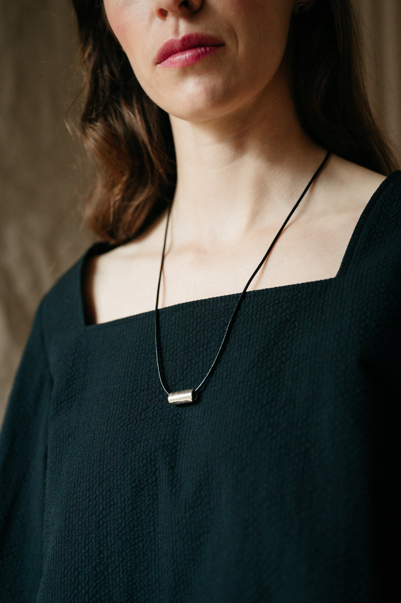 silver bead pendant
