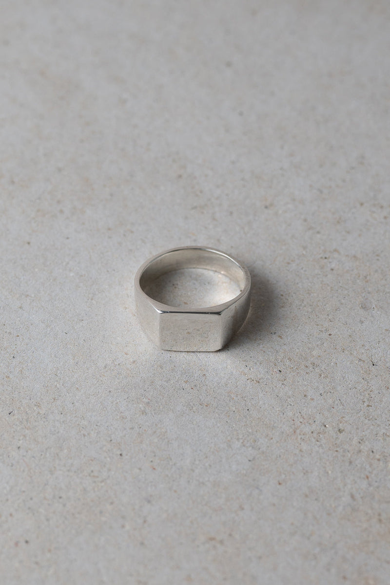 Silver Chunky Square Signet Ring | Studio Adorn Jewellery