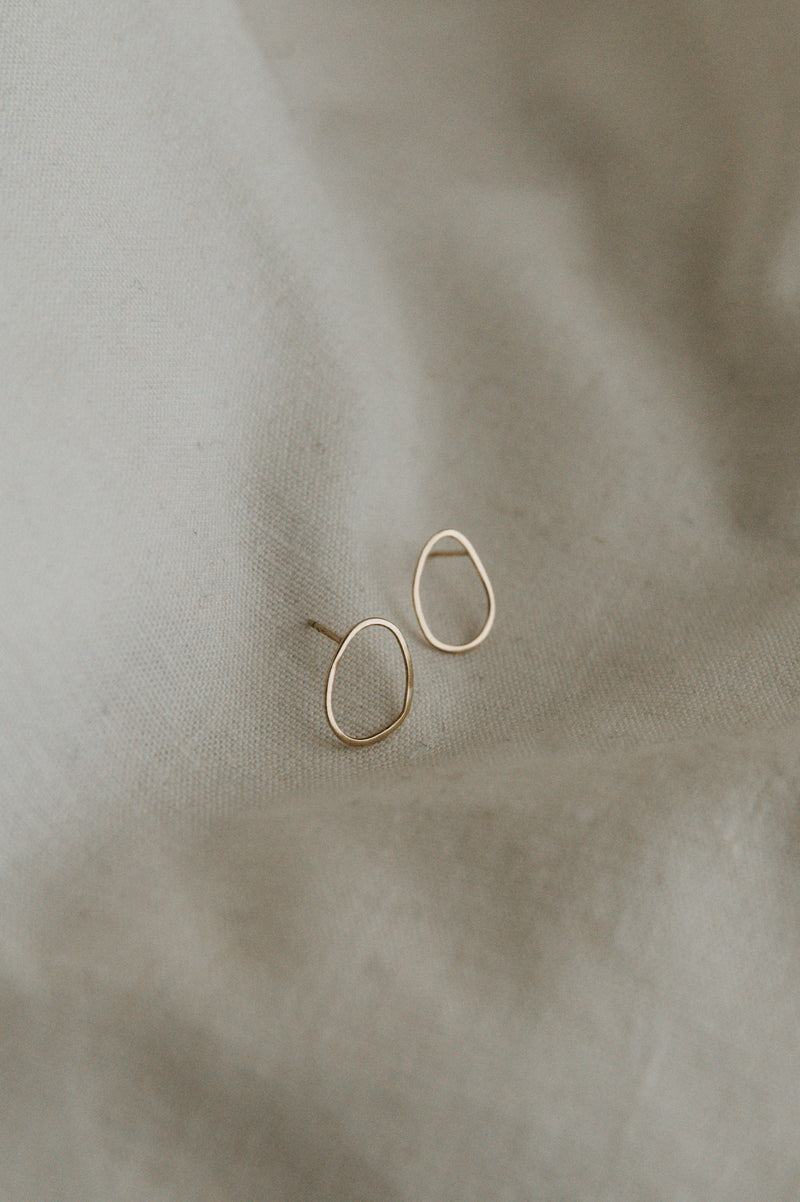 Studio Adorn - 9ct Gold Mini Free-Form Shape Stud Earrings