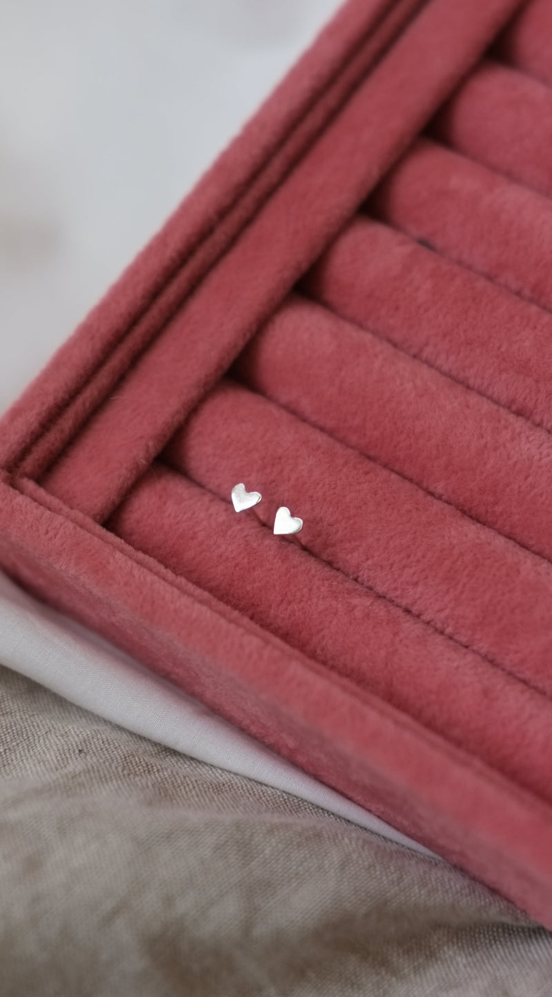 Zero Waste Mini Heart Stud Earrings - Part of the Studio Adorn x Little Lifts Charity Collection