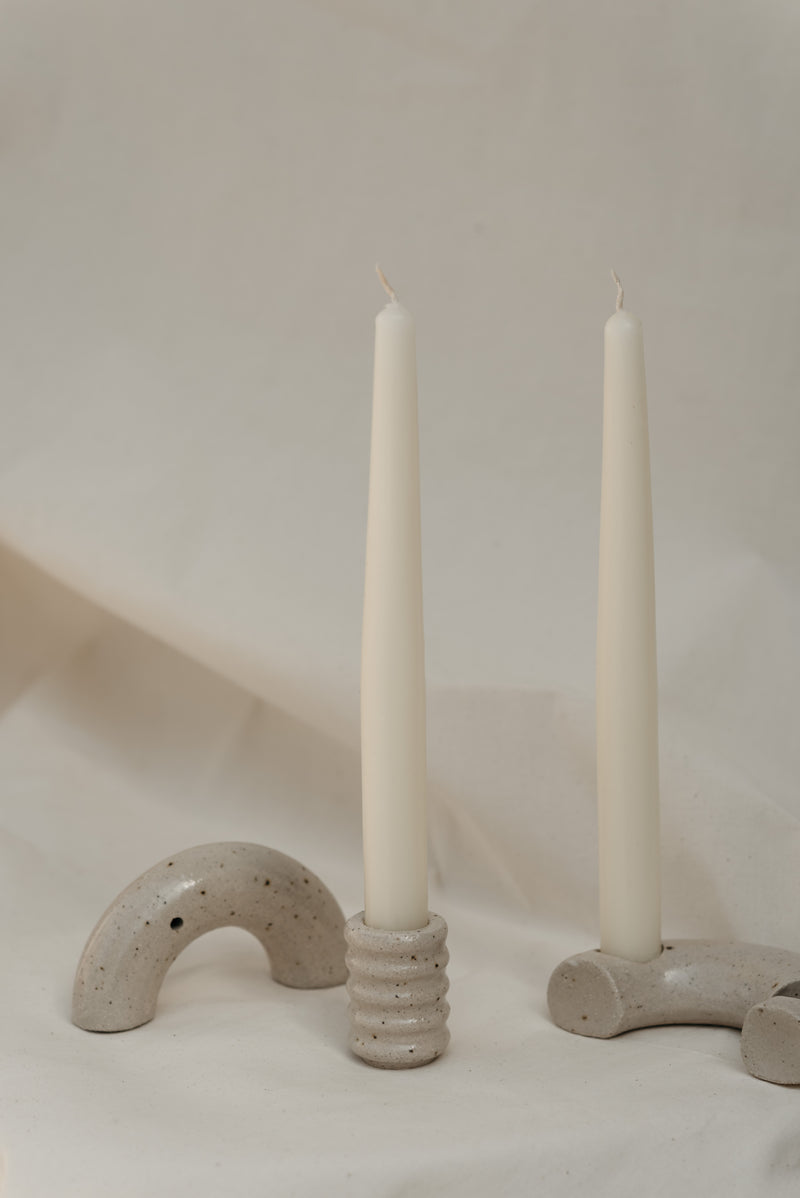 Ceramic candle holder handmade by Eleanor Torbati Ceramics