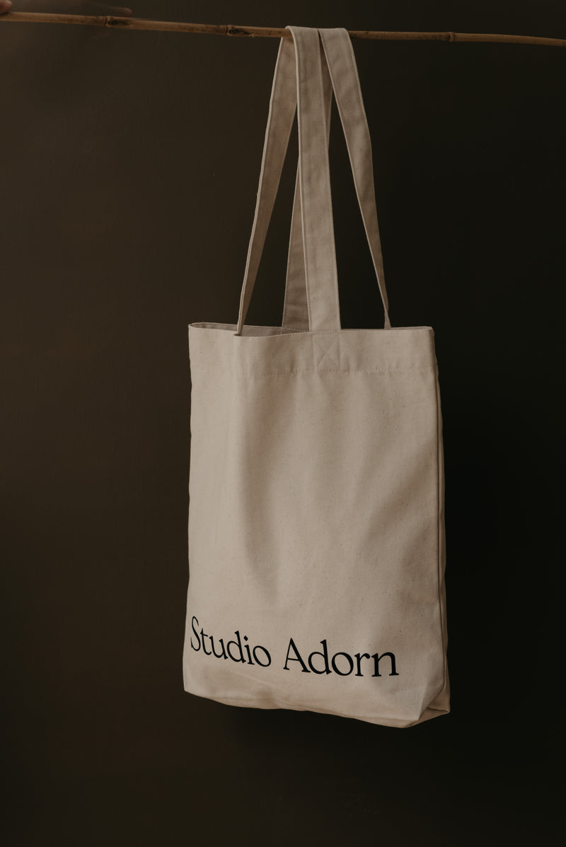 Independent jeweller Studio Adorn's branded tote bag