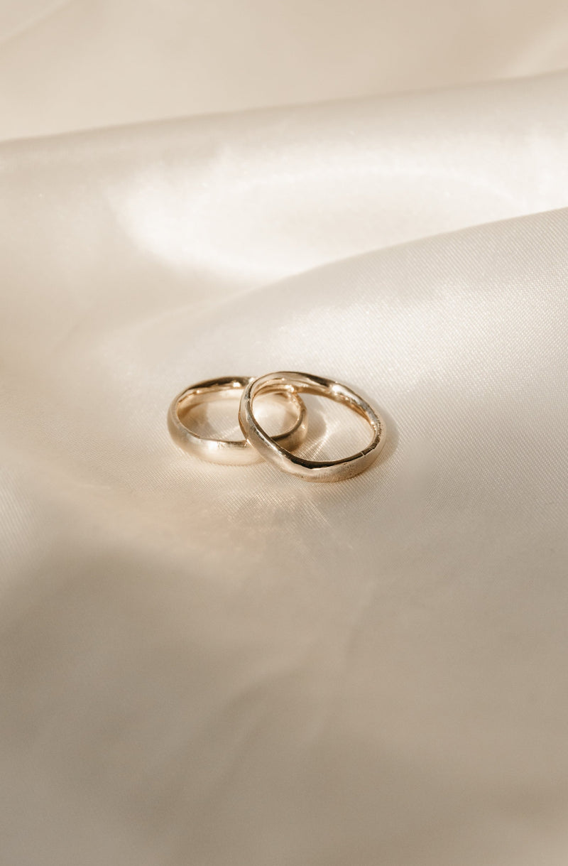 9ct Gold 4mm Rustic Organic Wedding Ring by Studio Adorn Jewellery