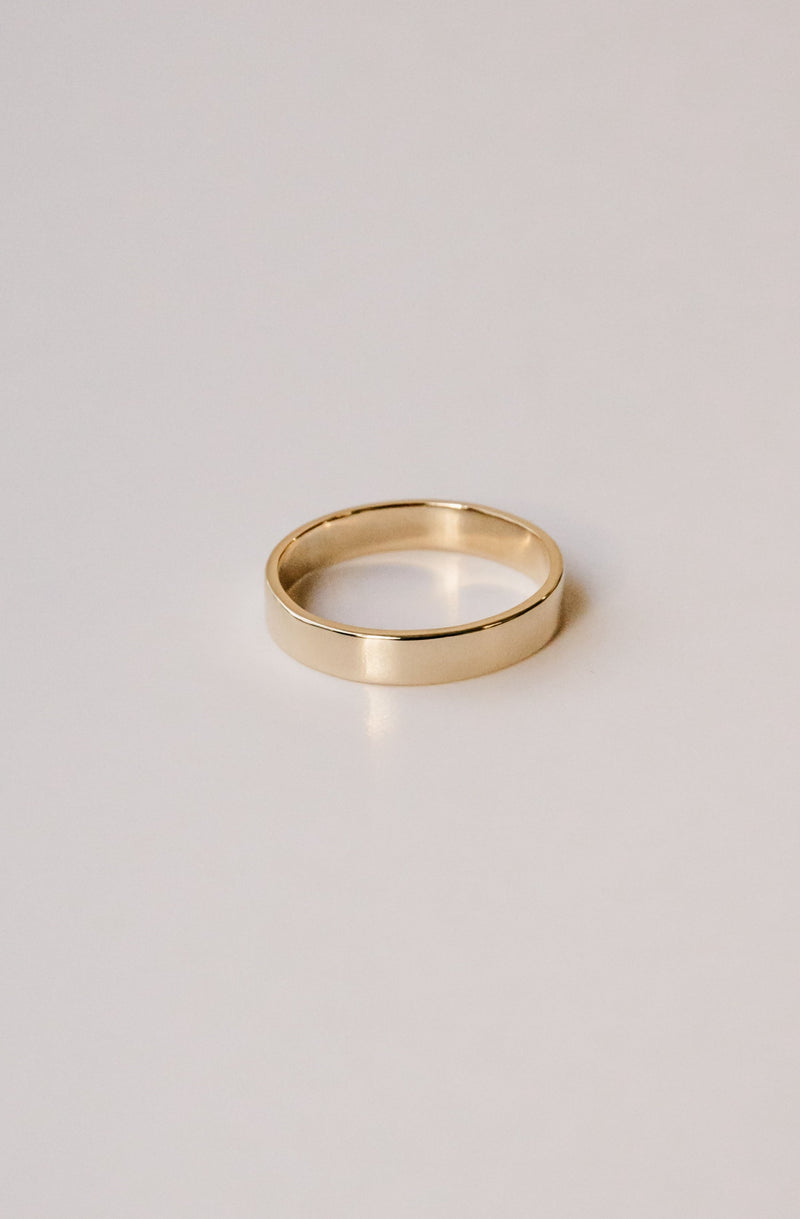 9ct Gold 3mm Flat Wedding Ring by Studio Adorn Jewellery in Norwich UK