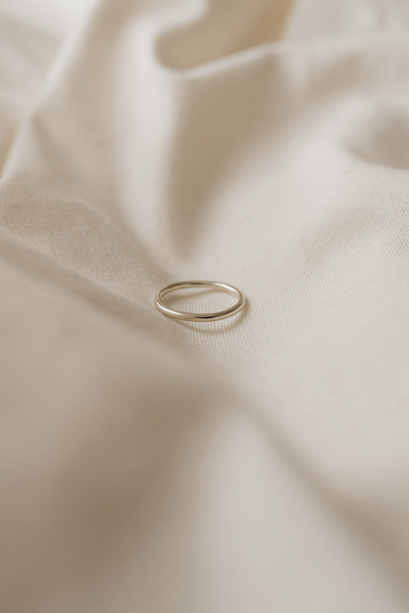 Minimal stacking rings available in solid 9ct gold & silver handcrafted by Studio Adorn