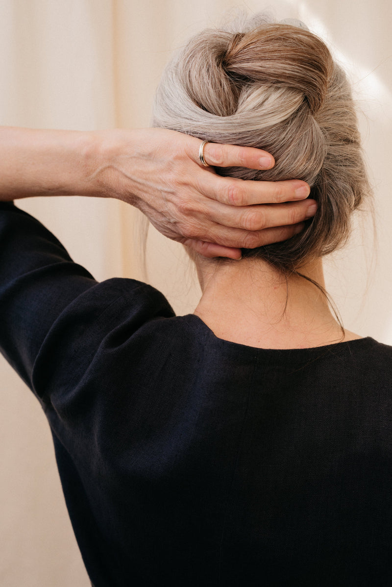 Minimal stacking rings available in solid 9ct gold & silver handcrafted by Studio Adorn