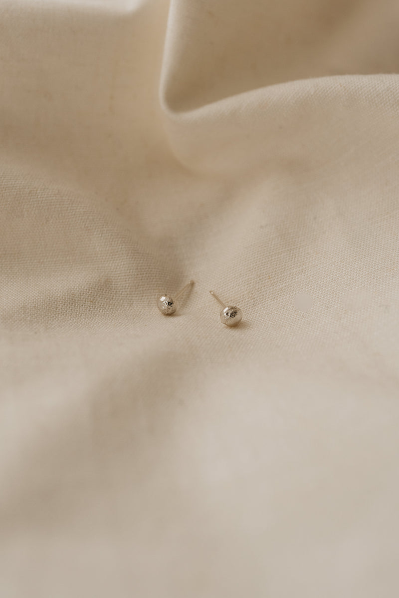 Sustainable, ethical silver earrings handmade by Studio Adorn 