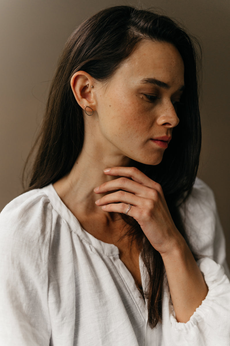 Studio Adorn - 9ct Gold Mini Free-Form Shape Stud Earrings