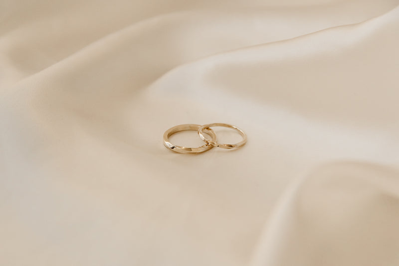Tiny 14k Gold Stacking Ring – Sela Designs