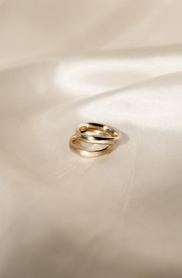 9ct Gold 4mm Rustic Organic Wedding Ring by Studio Adorn Jewellery