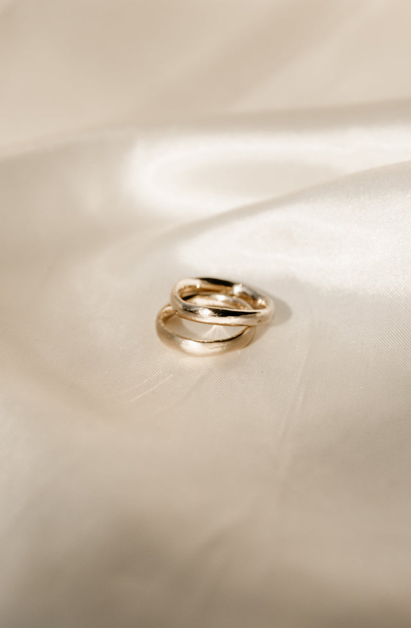 9ct Gold 4mm Rustic Organic Wedding Ring by Studio Adorn Jewellery
