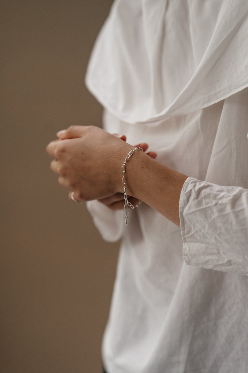 Sterling Silver Link Bracelet By Studio Adorn