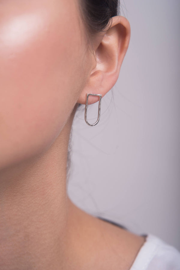 Hammered Arch Stud Earrings | Archive Collection | Studio Adorn Jewellery