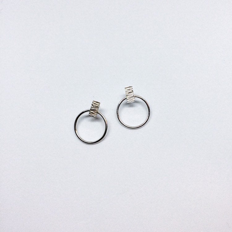 Hammered Bar & Hoop Earrings | Archive Collection | Studio Adorn Jewellery