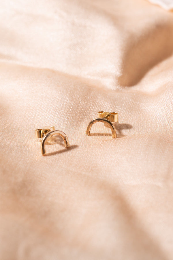 Studio Adorn 9ct Gold Recycled arch studs