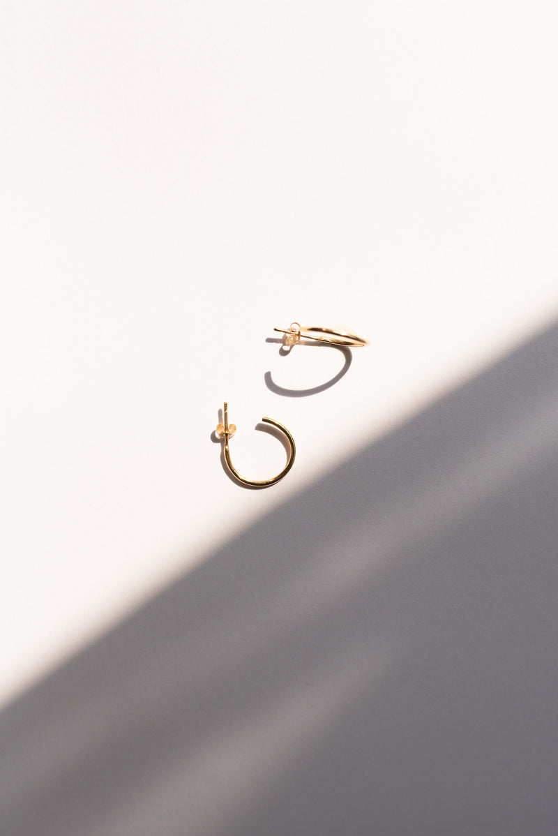 9ct Gold Minimal Hoop Earrings