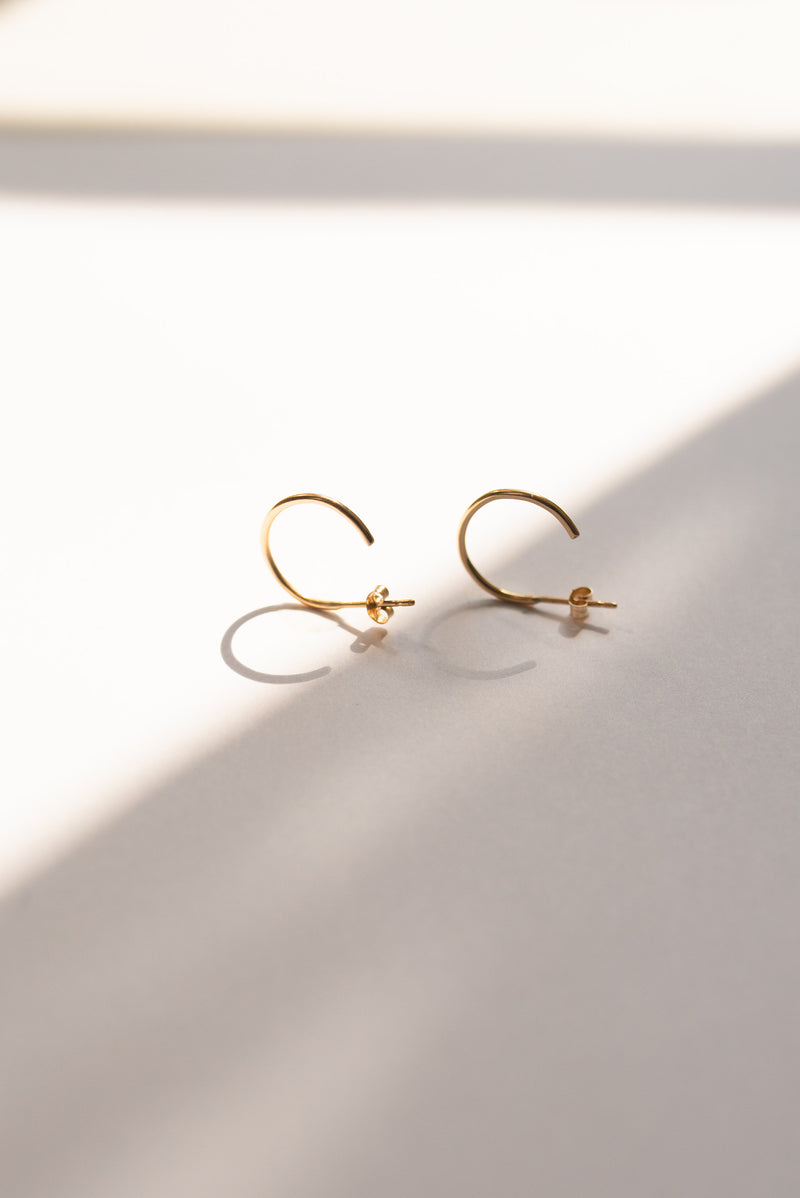 9ct Gold Minimal Hoop Earrings