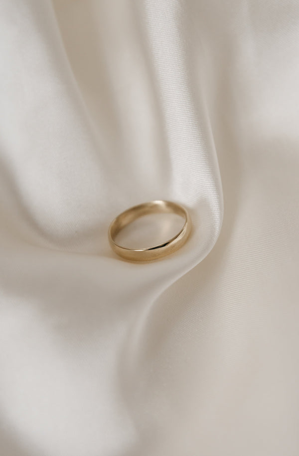 9ct Gold 4mm Polished Court Wedding Ring by Studio Adorn Jewellery